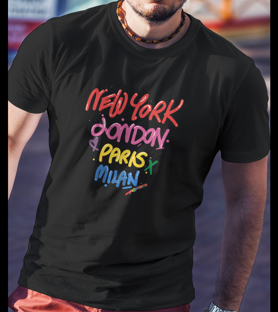 New York London Paris Milan City City Love T-Shirt