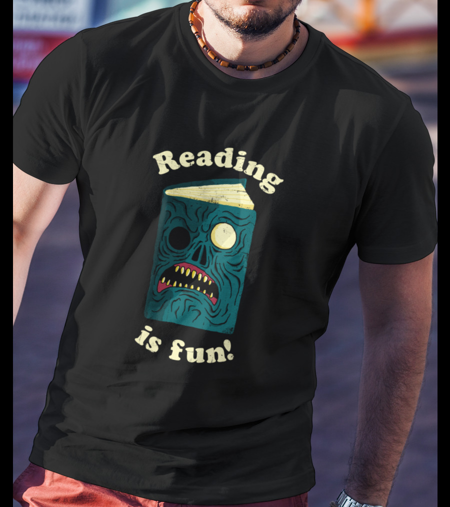 Reading Is Fun With Evil Dead Necronomicon Book T-Shirt