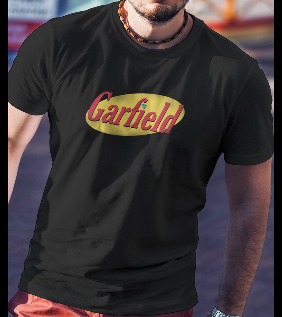 Garfield Meets Seinfeld Logo Crossover T-Shirt