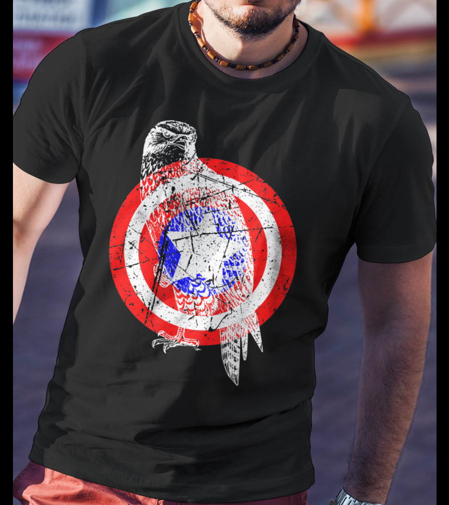 Falcon Shield Star Emblem America T-Shirt