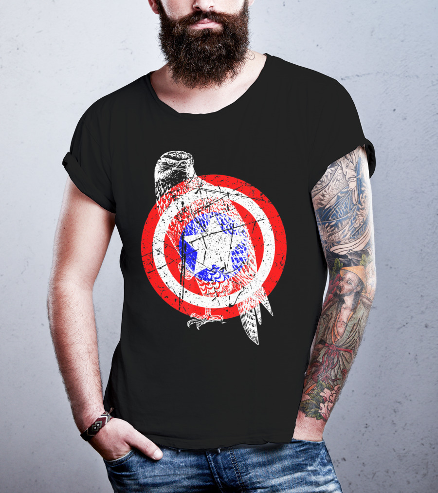 Falcon Shield Star Emblem America T-Shirt