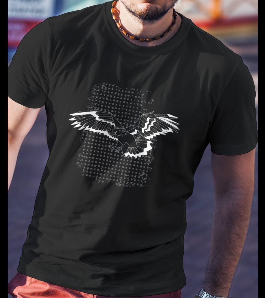 Geometric Falconry Pattern Falcon And Hawk T-Shirt