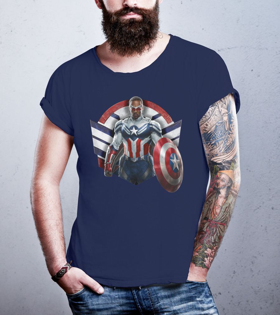 Marvel The Falcon The Winter Soldier Captain America Shield Hero T-Shirt