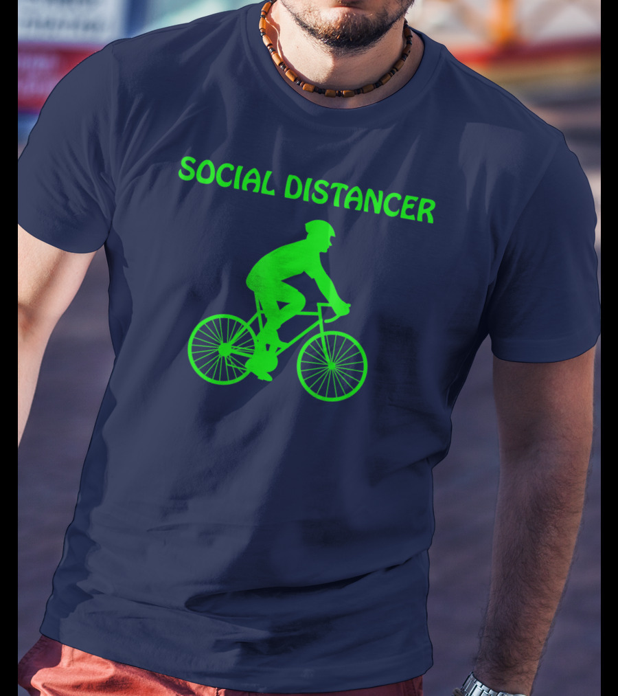 Social Distancer Bike Riding Cycling T-Shirt