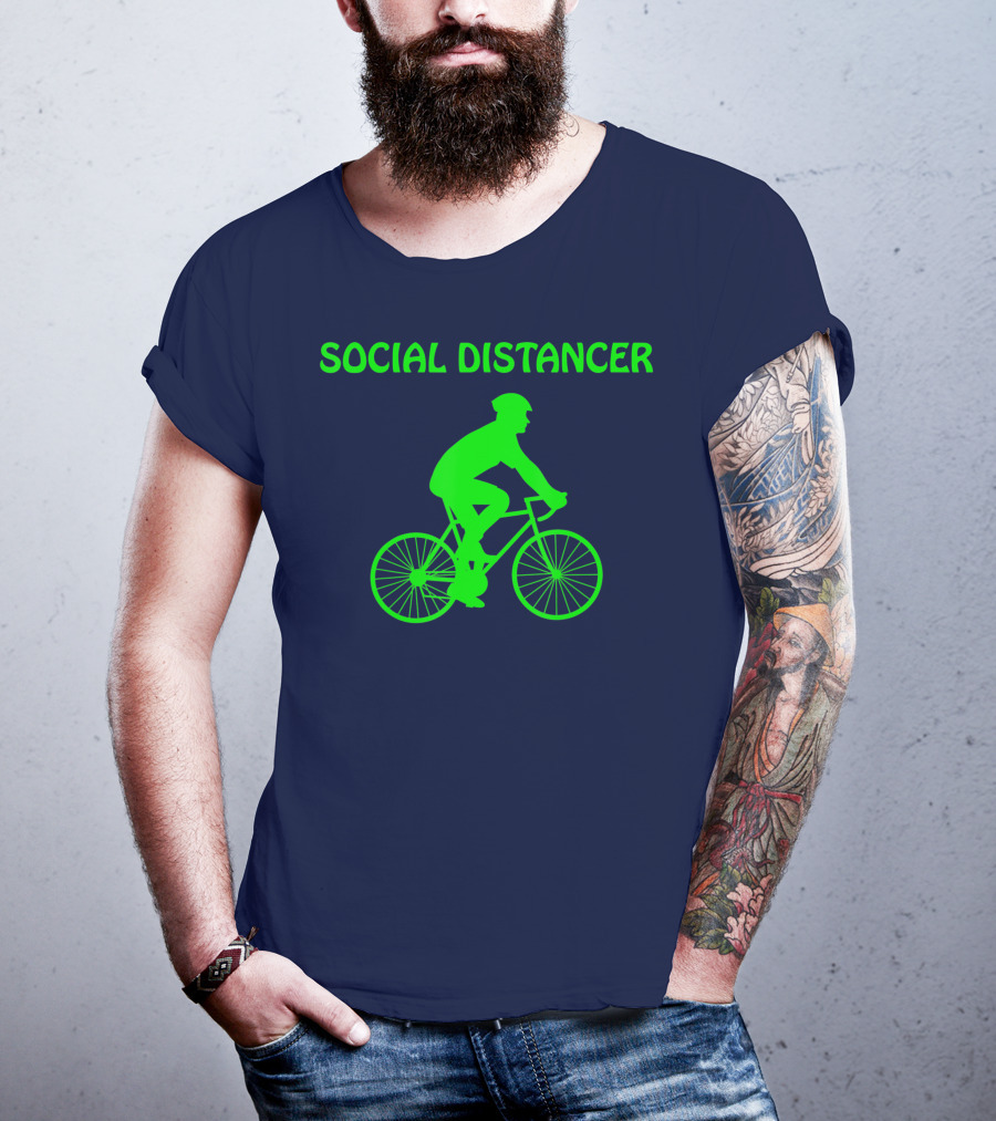 Social Distancer Bike Riding Cycling T-Shirt