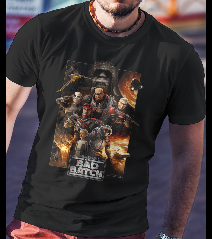 Star Wars The Bad Batch Series Cast Space Adventure T-Shirt