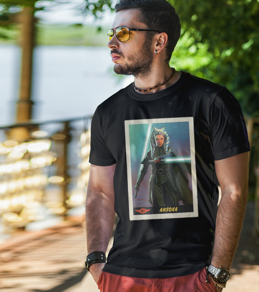 Star Wars Ahsoka Jedi Training Card The Mandalorian 21 T-Shirt