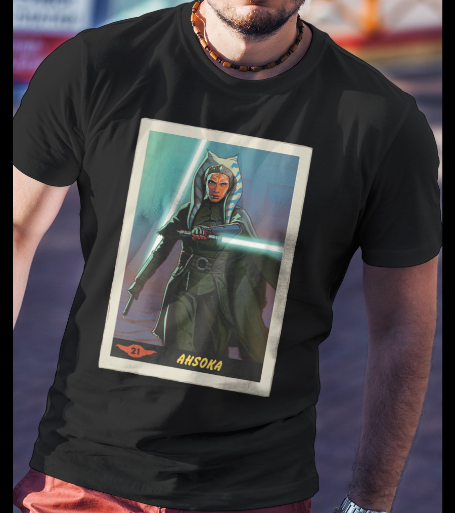 Star Wars Ahsoka Jedi Training Card The Mandalorian 21 T-Shirt