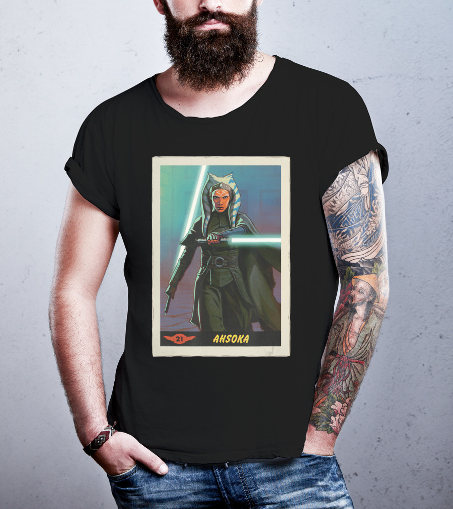 Star Wars Ahsoka Jedi Training Card The Mandalorian 21 T-Shirt