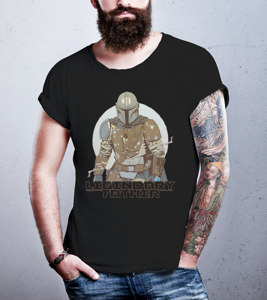 Star Wars The Mandalorian Legendary Father Father's Day T-Shirt