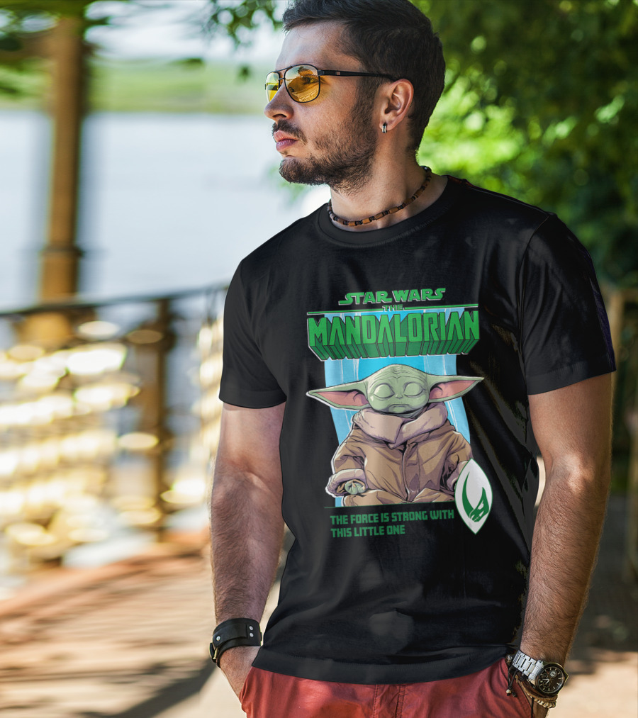 Star Wars The Mandalorian Grogu The Force Is Strong With This Little One T-Shirt