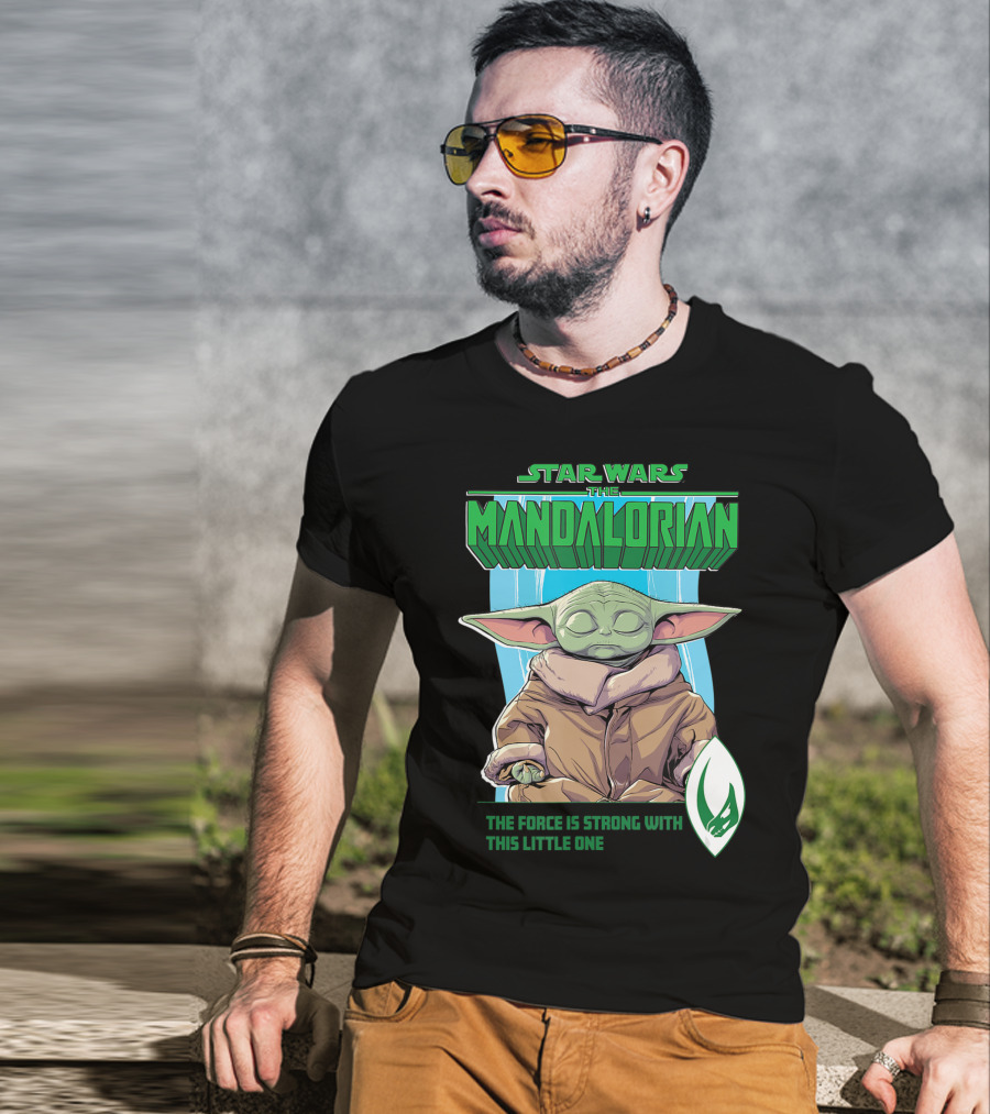 Star Wars The Mandalorian Grogu The Force Is Strong With This Little One T-Shirt