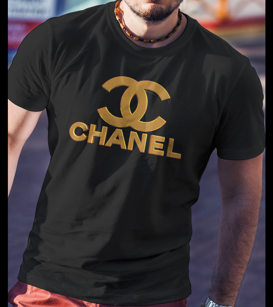 CHA.NEL Fashions Iconic Style Double C Gold T-Shirt