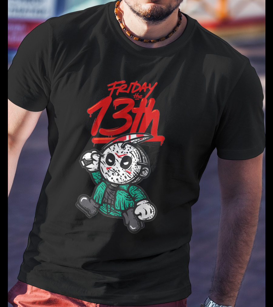 Friday The 13th Cute Baby Horror Characters Playing Horror T-Shirt