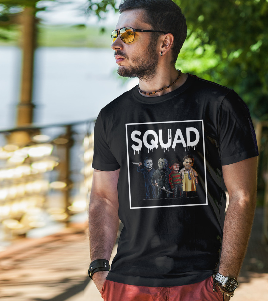 SQUAD Funny Halloween Costume Squad Horror T-Shirt