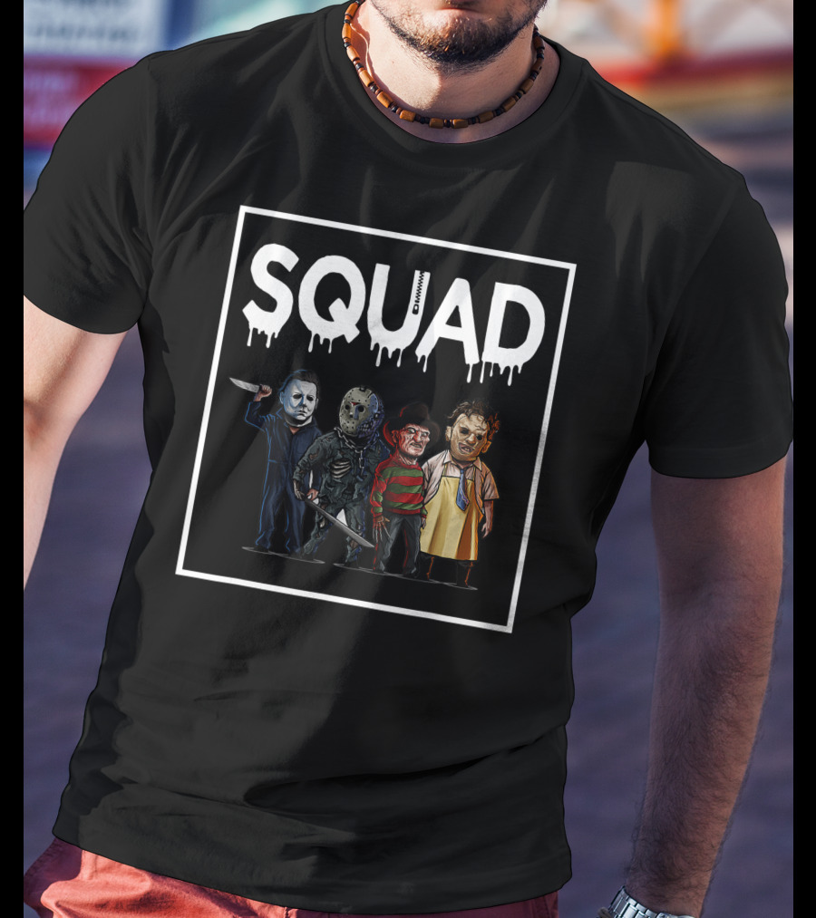 SQUAD Funny Halloween Costume Squad Horror T-Shirt