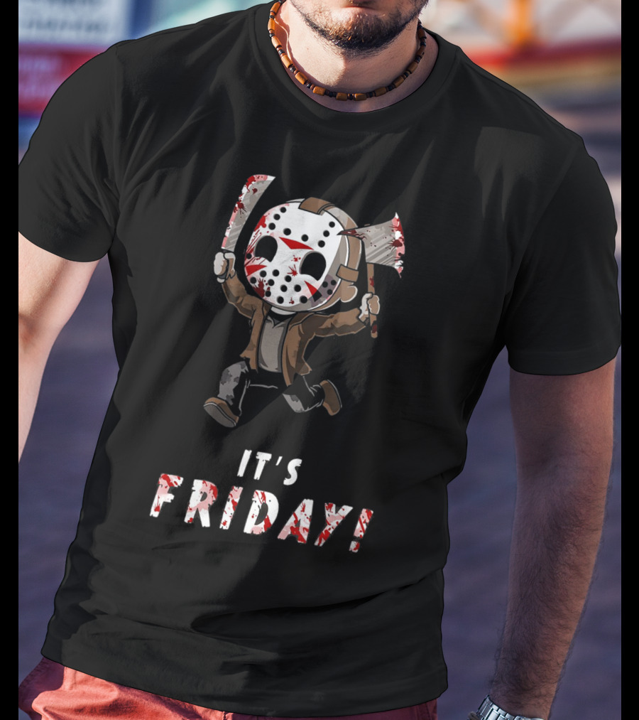It's Friday Horror Movie Characters Spooky Friday T-Shirt