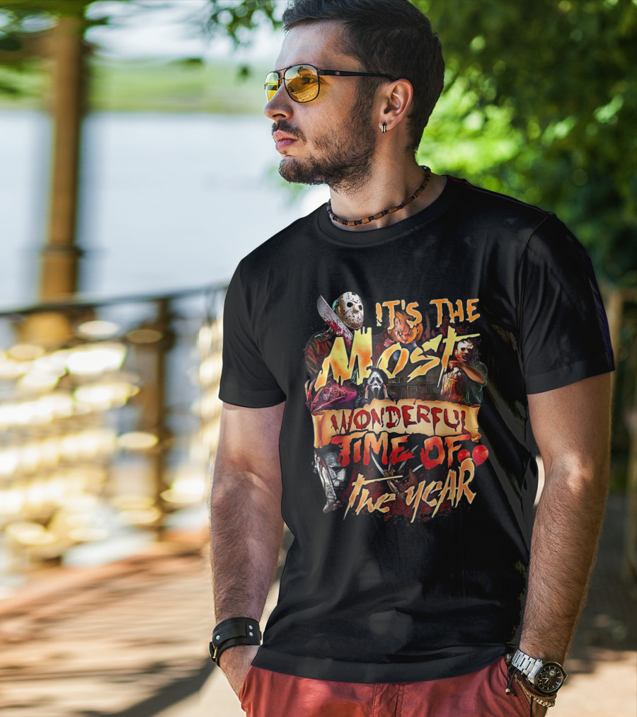 It's The Most Wonderful Time Of The Year Horror Icons Collage T-Shirt