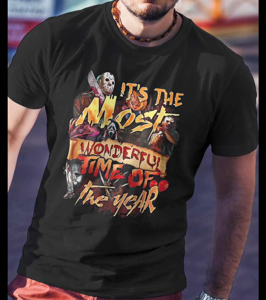 It's The Most Wonderful Time Of The Year Horror Icons Collage T-Shirt