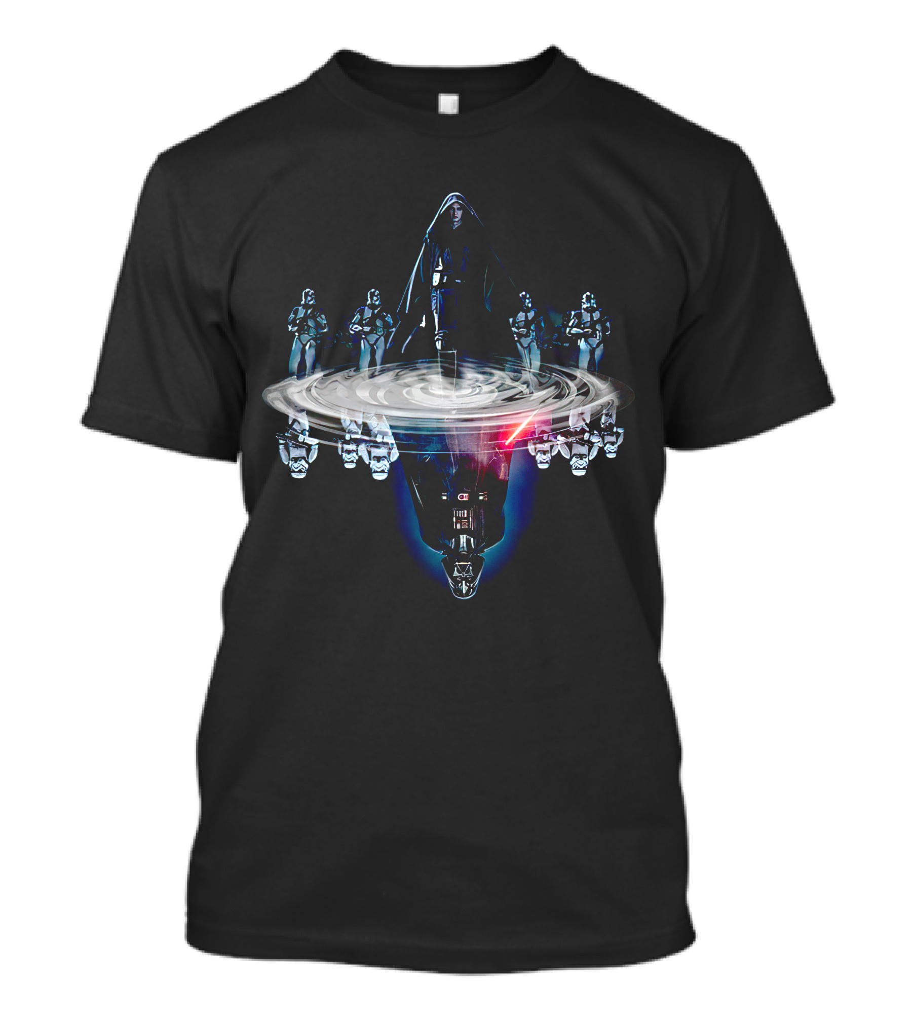 Darth Vader Anakin Skywalker Water Reflection Star Wars Clone Troopers T-Shirt