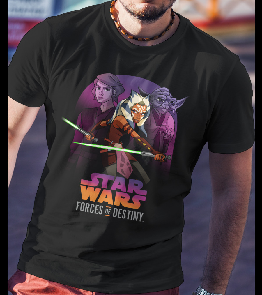 Star Wars Forces Of Destiny Ahsoka Anakin Yoda Jedi Adventure T-Shirt