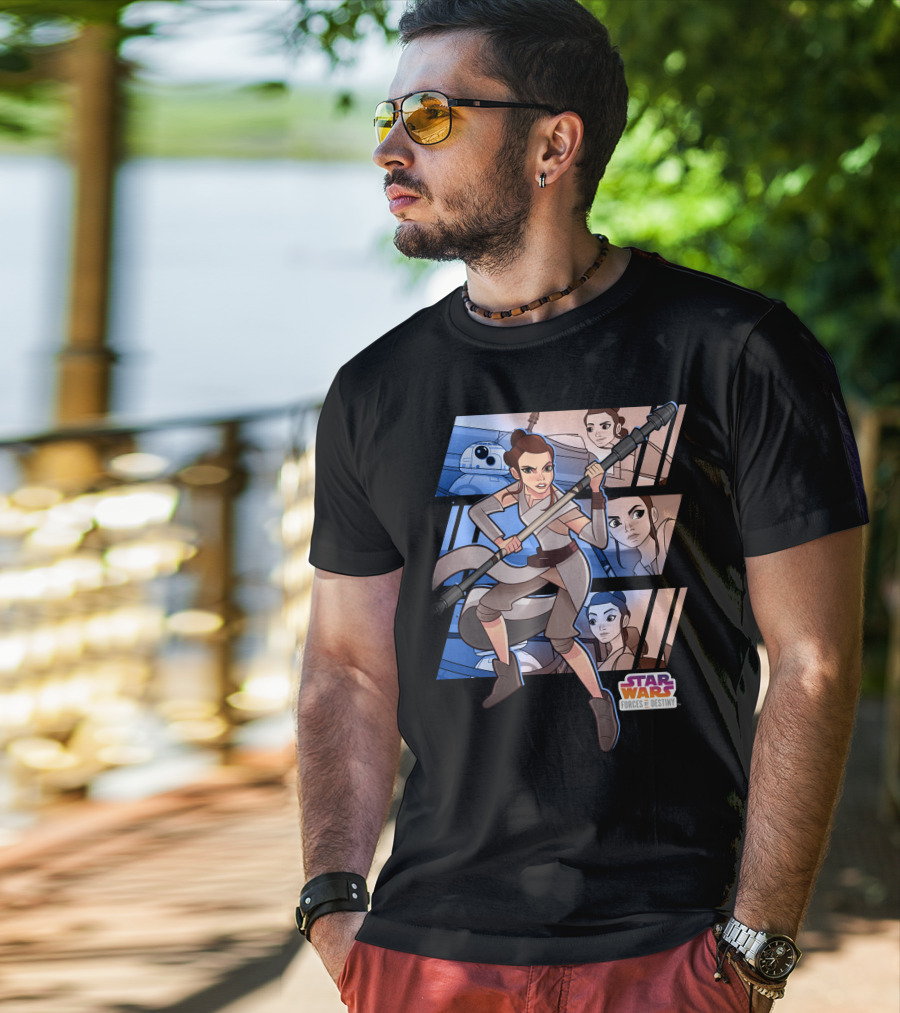 Star Wars Forces Of Destiny Rey And BB-8 Adventure Scenes T-Shirt