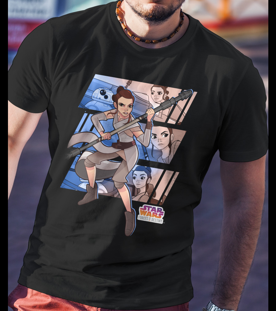 Star Wars Forces Of Destiny Rey And BB-8 Adventure Scenes T-Shirt