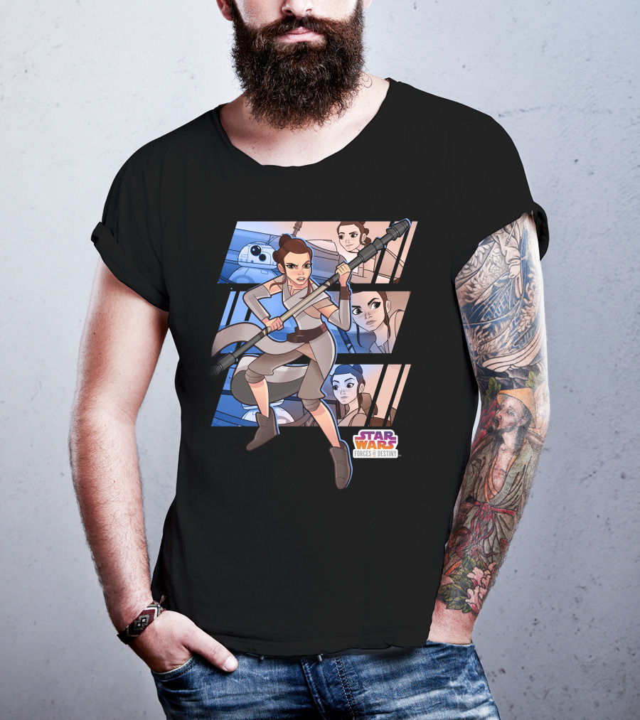 Star Wars Forces Of Destiny Rey And BB-8 Adventure Scenes T-Shirt
