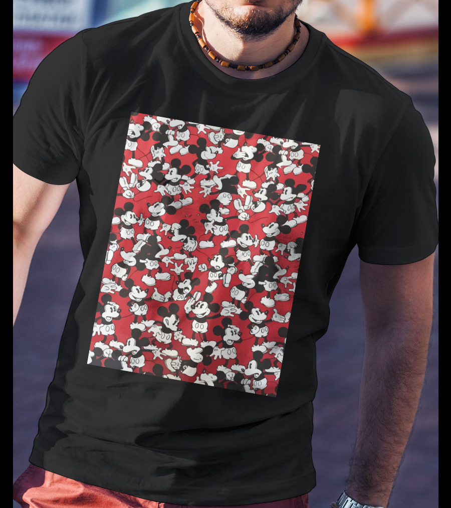 Mickey Mouse Classic Red And Black T-Shirt