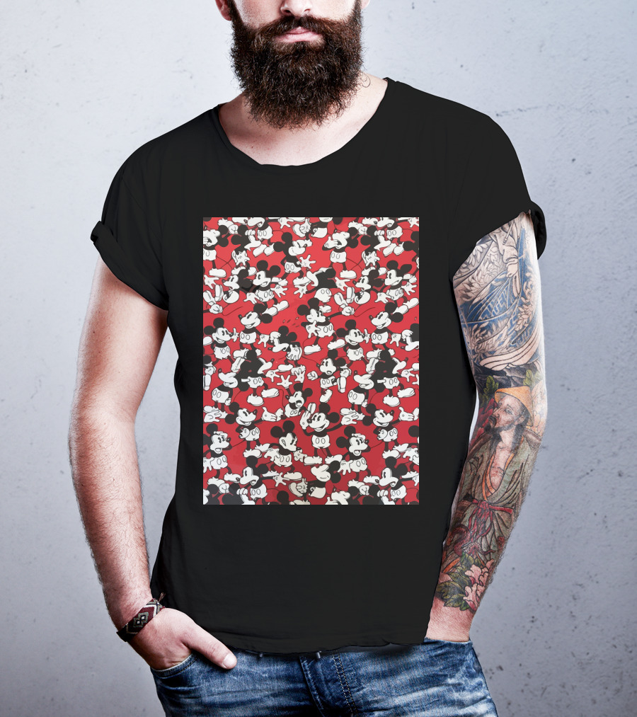 Mickey Mouse Classic Red And Black T-Shirt