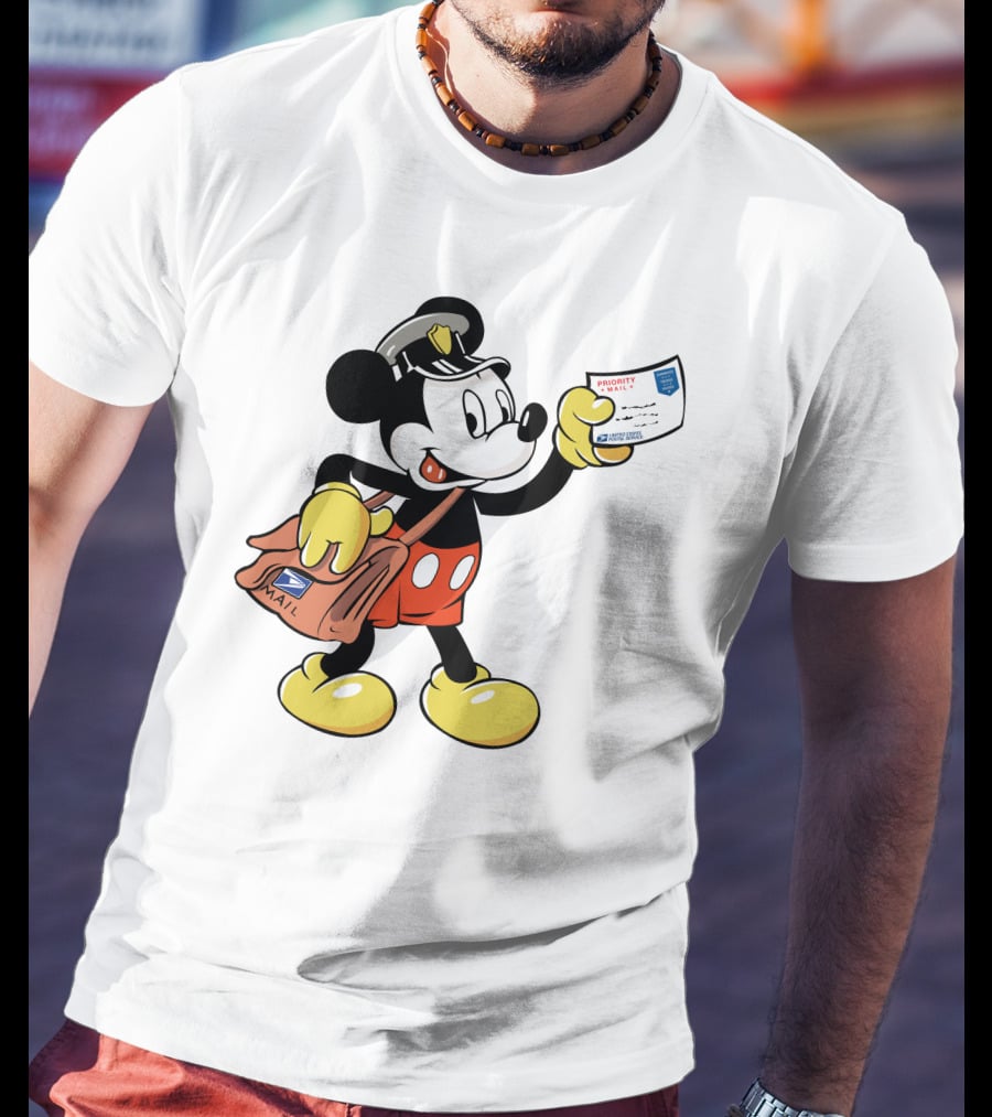 Mail Carrier Iconic Animation Character Postal Service Worker T-Shirt