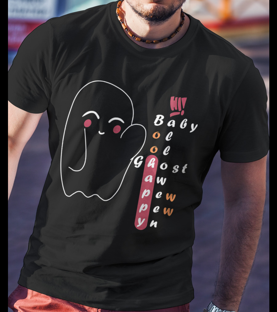 Hi Happy Boo Baby Ghost Halloween T-Shirt