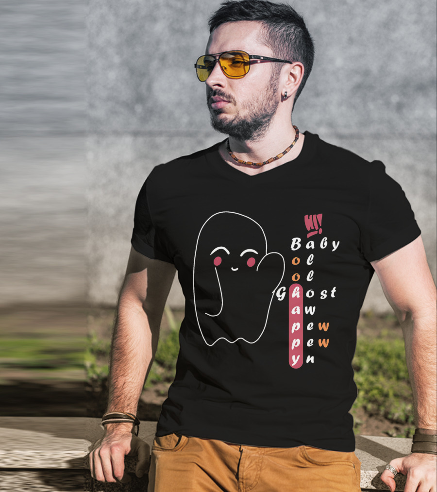 Hi Happy Boo Baby Ghost Halloween T-Shirt