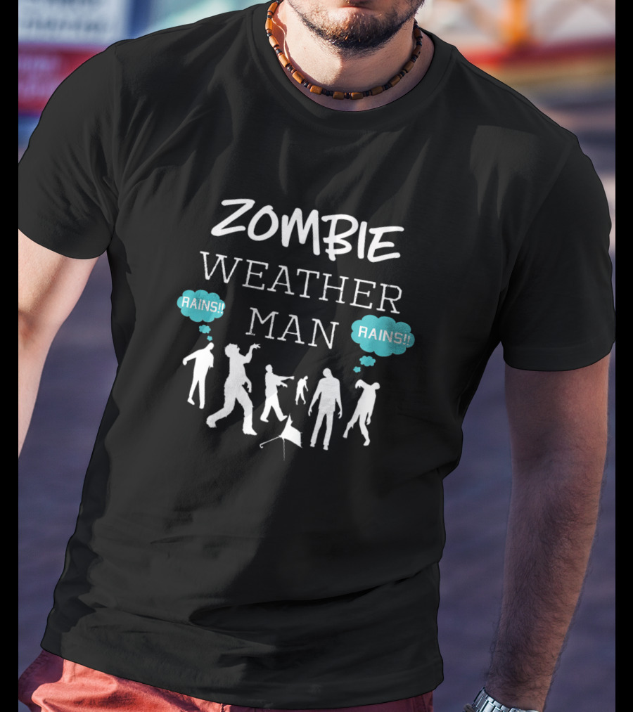 Zombie Weather Man Rains T-Shirt