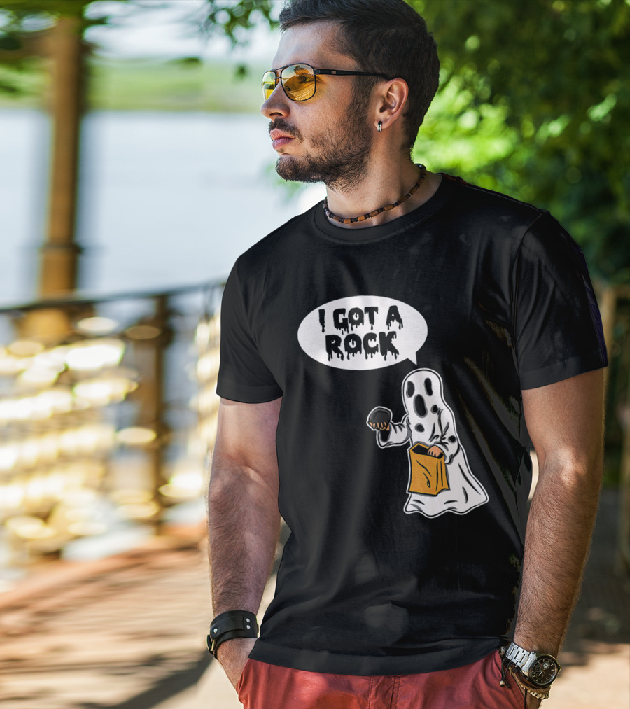 I Got A Rock Ghost Trick-or-Treating Halloween Humor T-Shirt