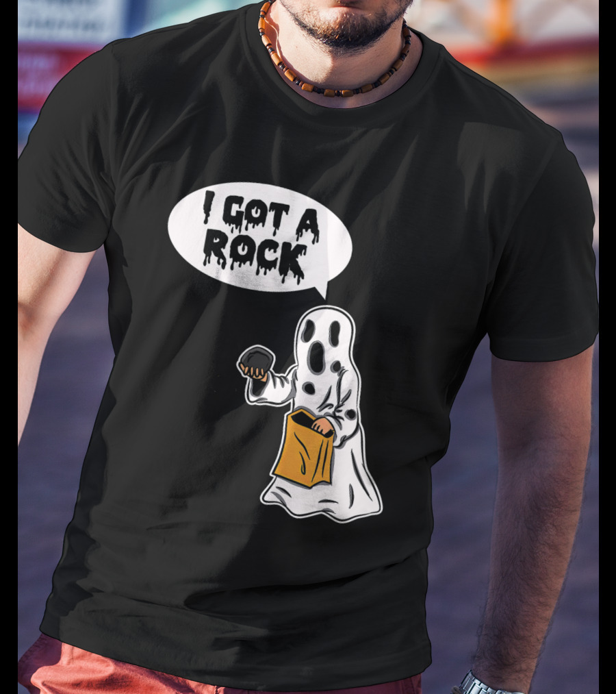 I Got A Rock Ghost Trick-or-Treating Halloween Humor T-Shirt