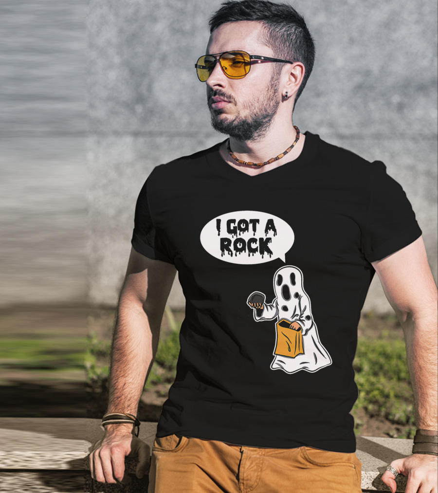 I Got A Rock Ghost Trick-or-Treating Halloween Humor T-Shirt