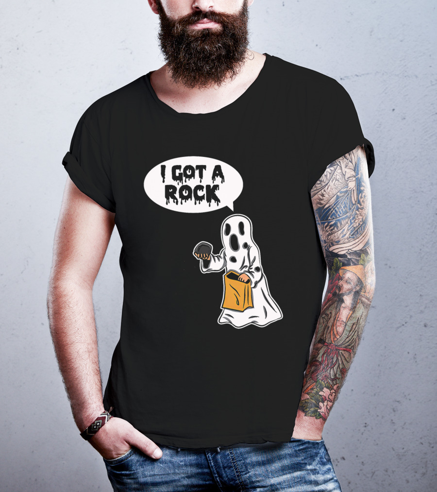 I Got A Rock Ghost Trick-or-Treating Halloween Humor T-Shirt
