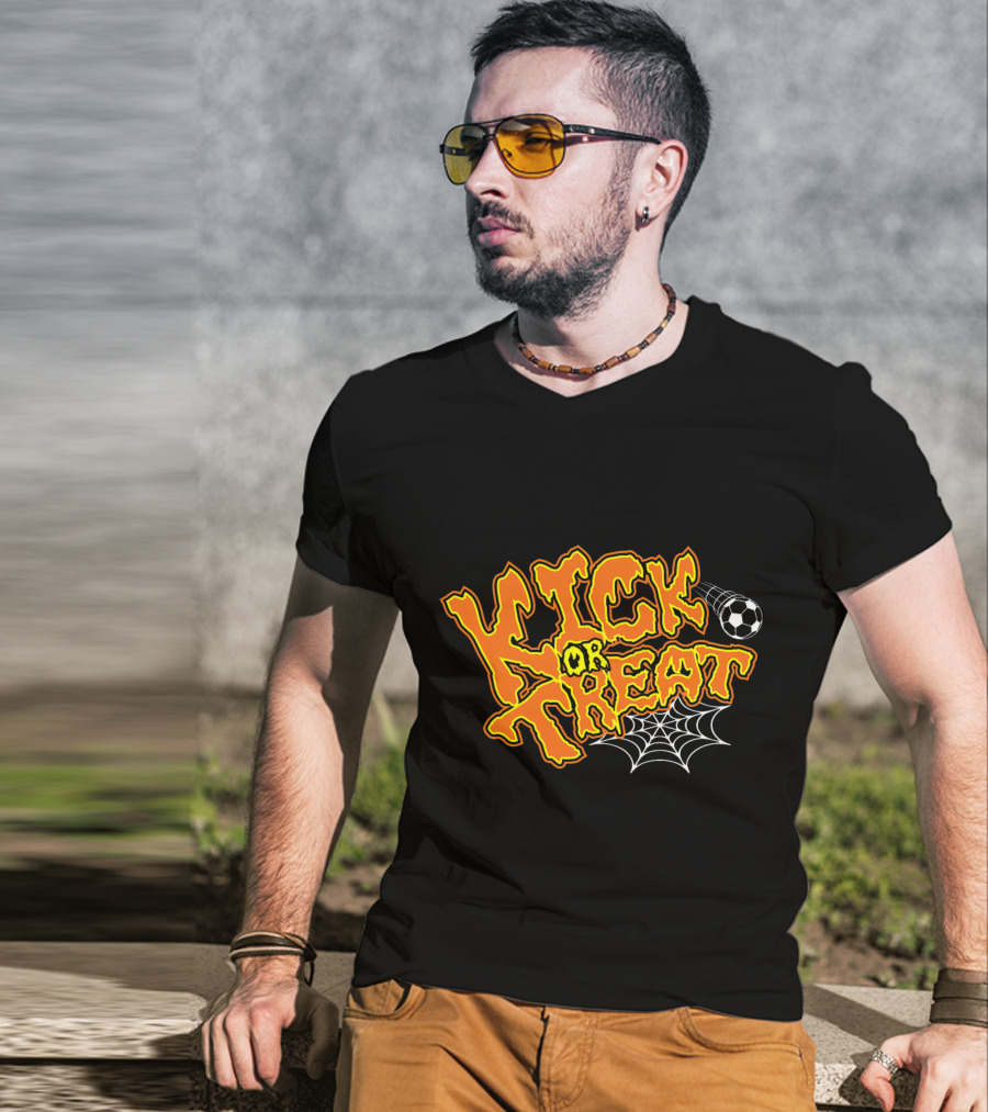 Kick Or Treat Halloween Soccer T-Shirt