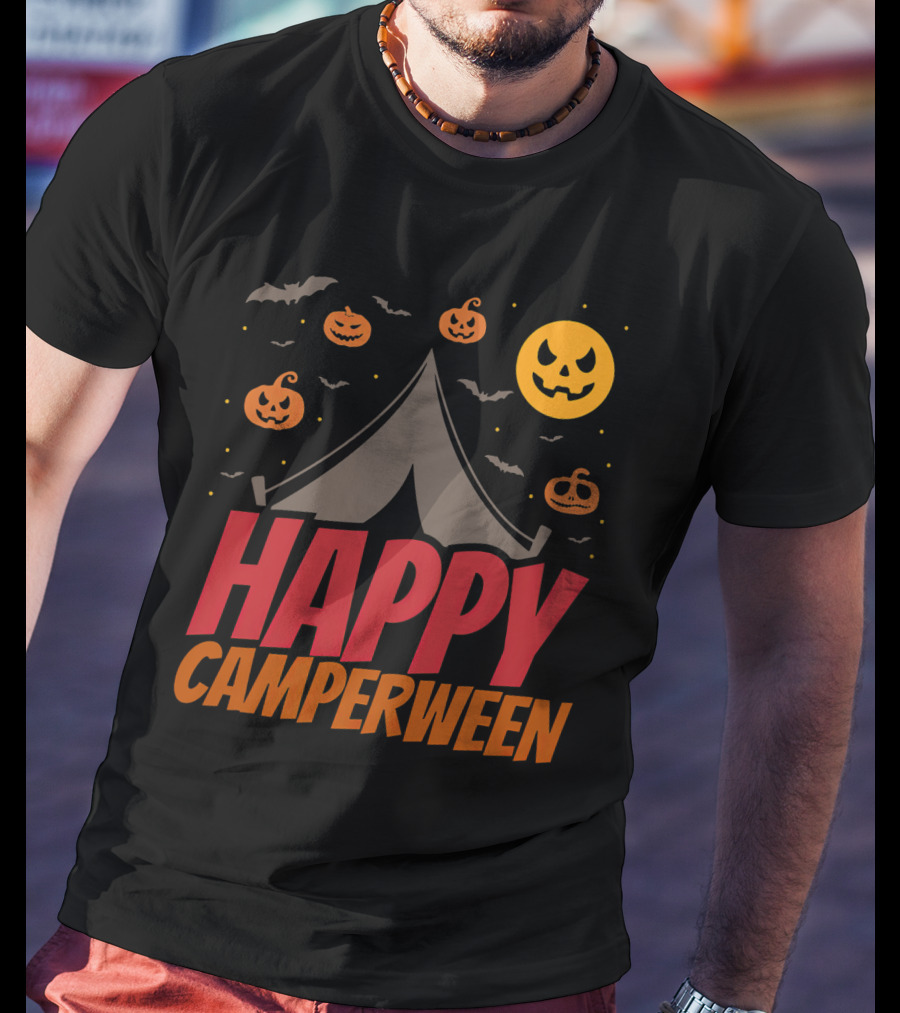 Happy Camperween Halloween Camping Outdoor T-Shirt