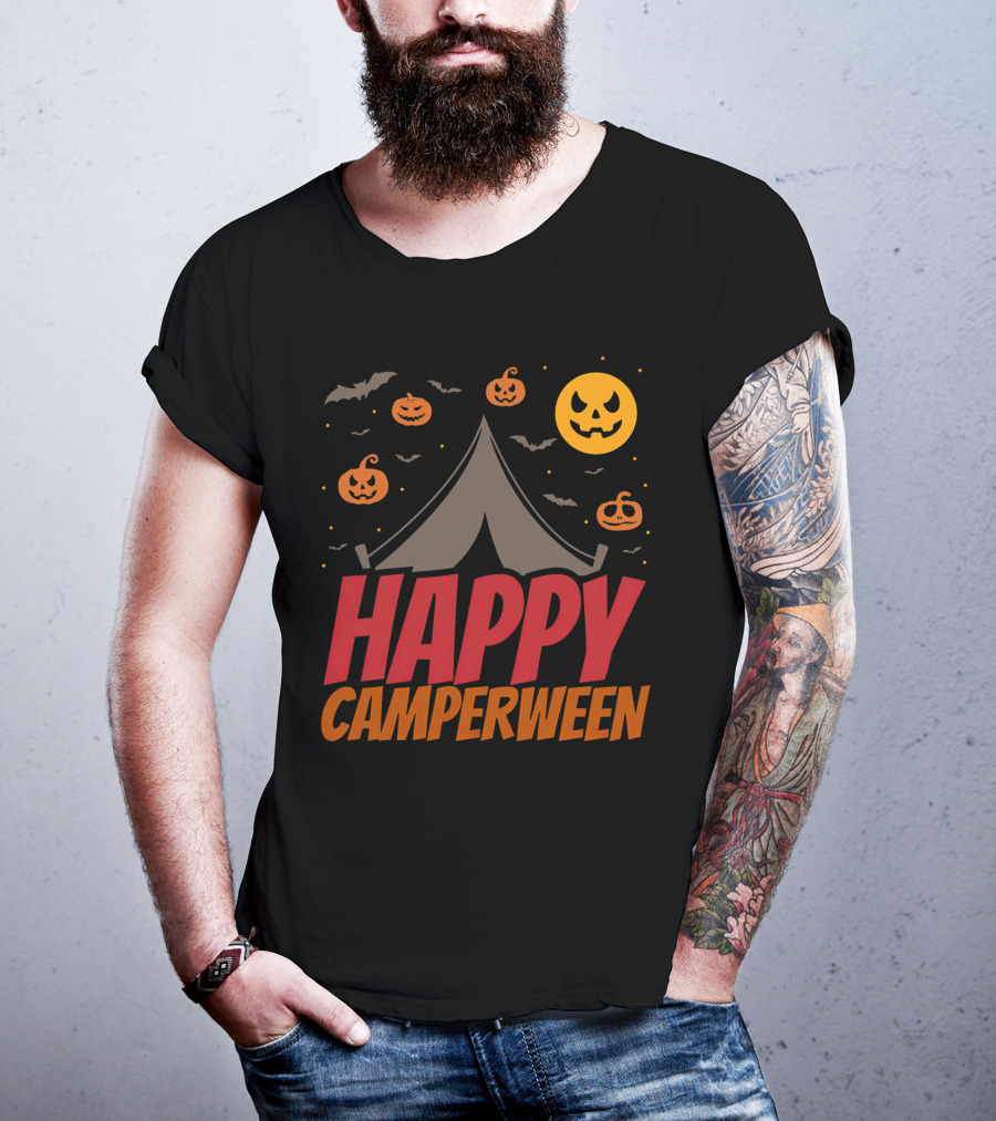 Happy Camperween Halloween Camping Outdoor T-Shirt