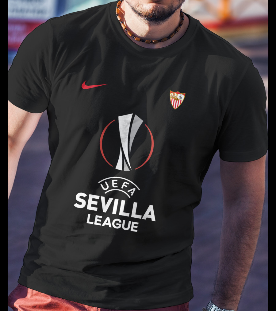 UEFA Sevilla League Logo Sevilla FC Badge T-Shirt