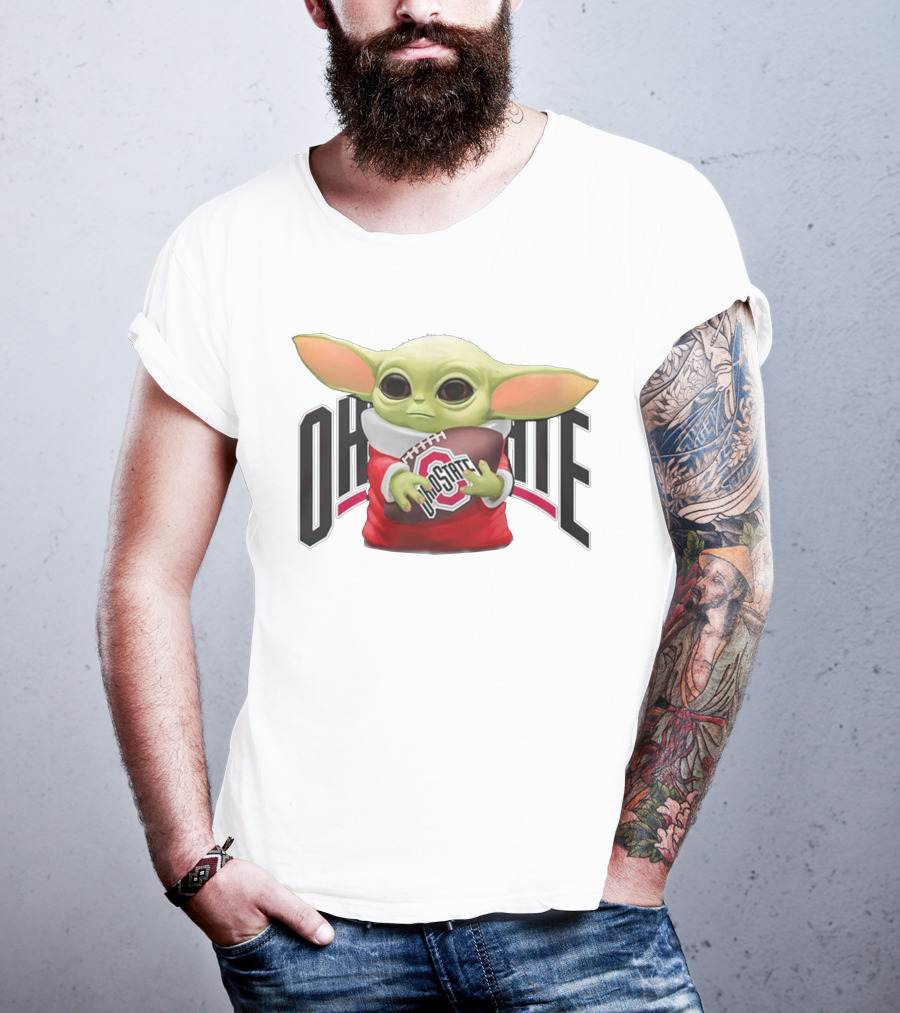 Baby Yoda Ohio State Football T-Shirt