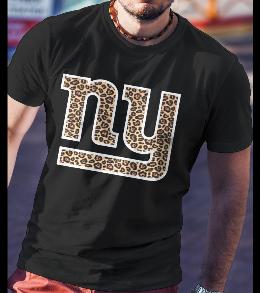 NY Giants Leopard Print T-Shirt