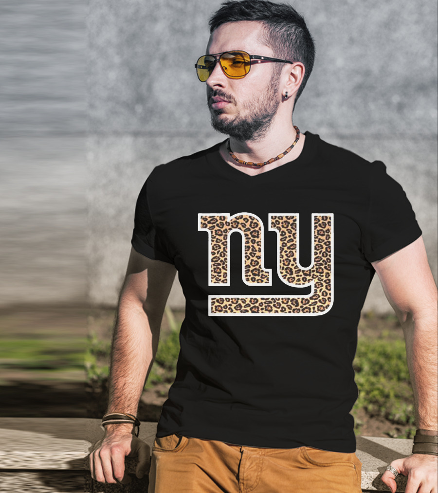 NY Giants Leopard Print T-Shirt