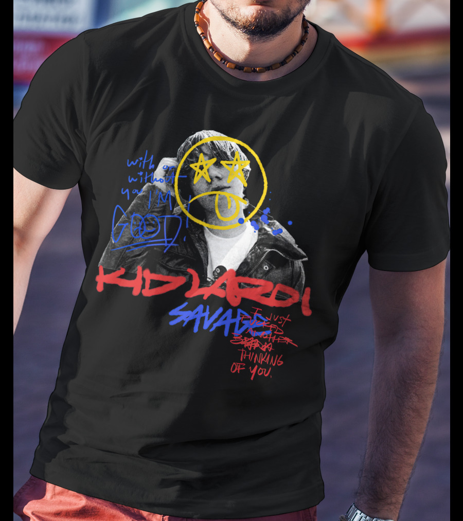 Kid Laroi Savage Thinking Of You Star Face Graffiti T-Shirt