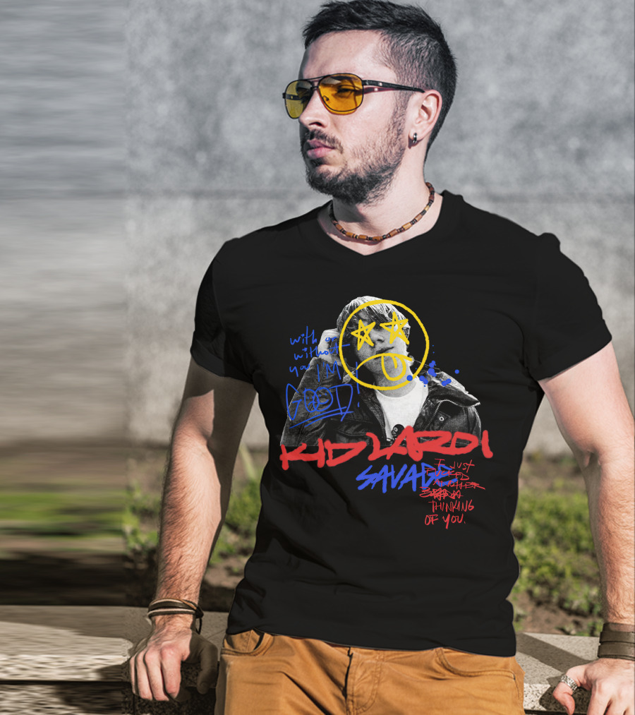 Kid Laroi Savage Thinking Of You Star Face Graffiti T-Shirt