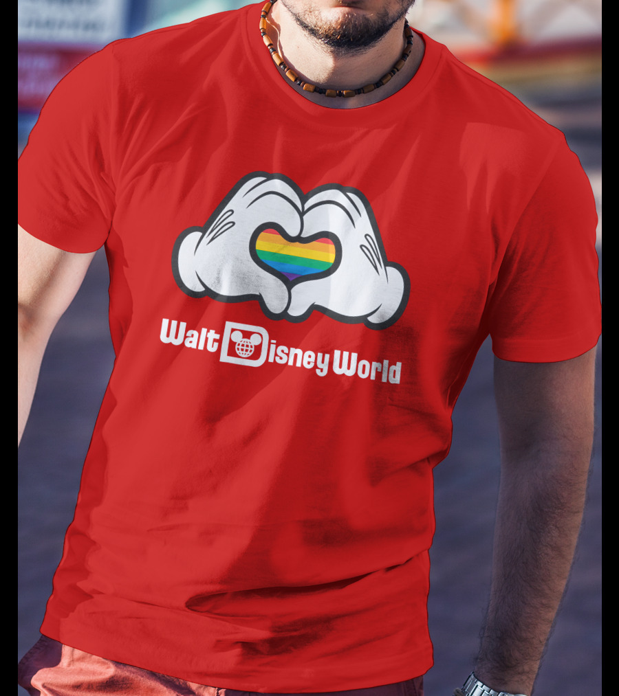 Walt Disney World Pride Heart Hands Rainbow T-Shirt