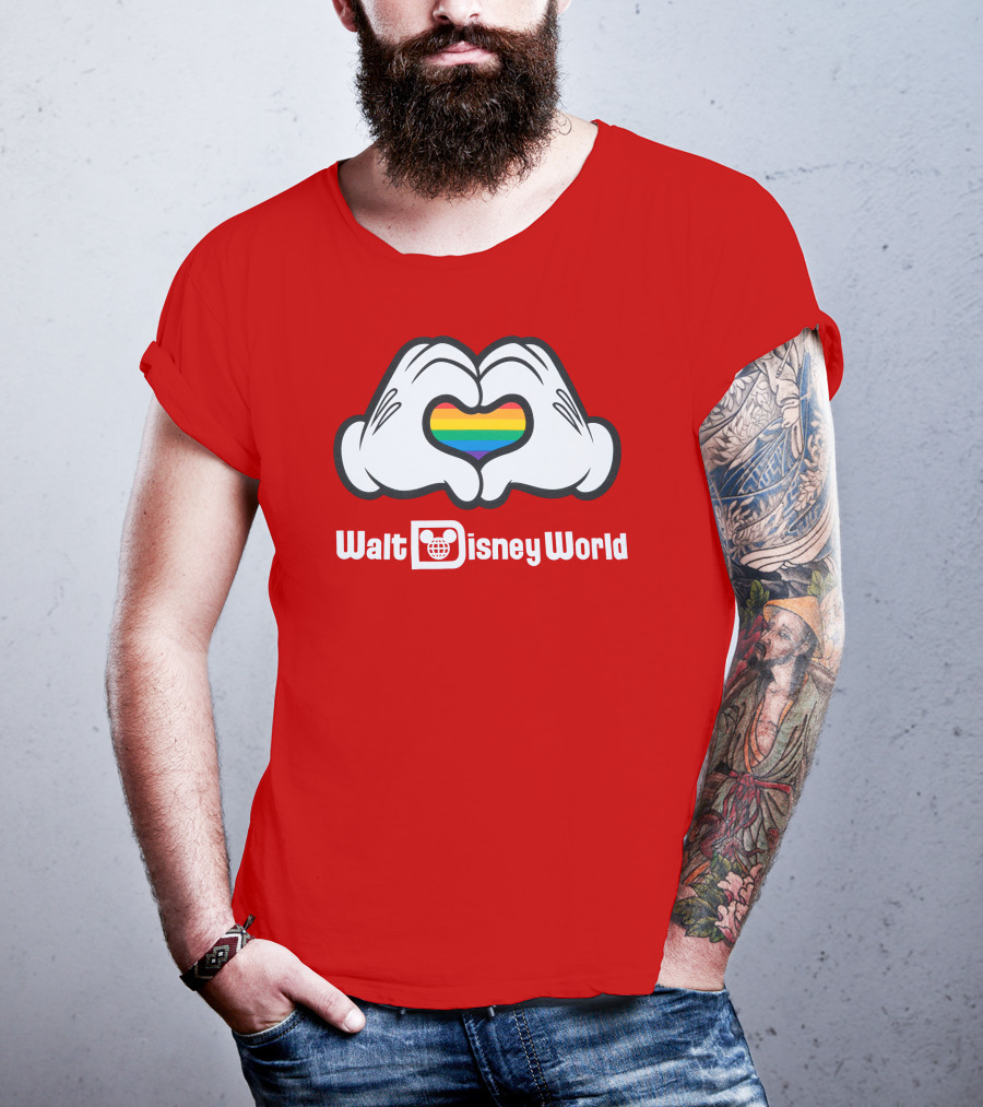 Walt Disney World Pride Heart Hands Rainbow T-Shirt