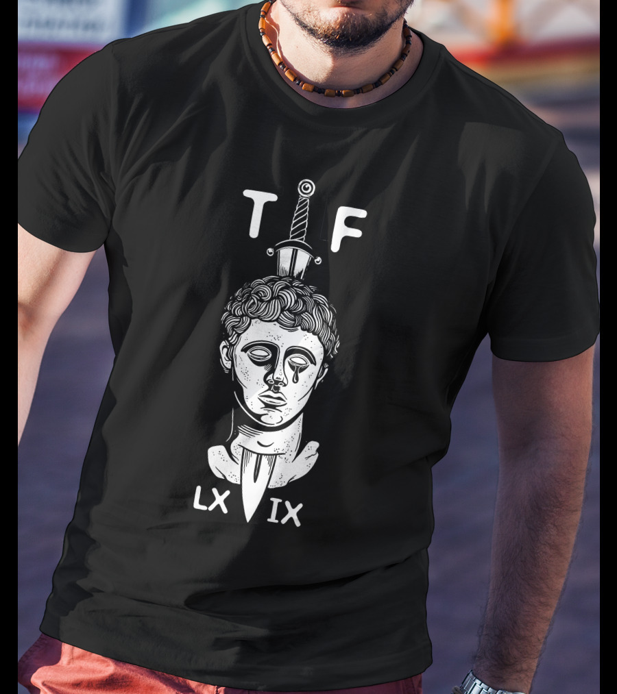 T F LX IX Garand Thumb Merch Roman Statue Sword T-Shirt